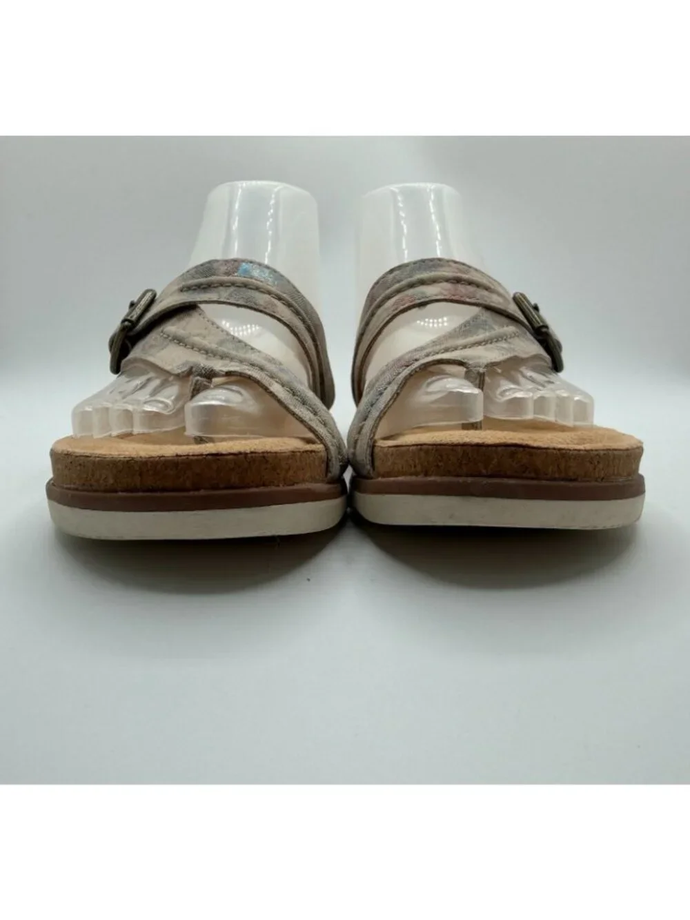 Clarks Brynn Madi Sandals Women Size 7M Sand Interest Leather Open Toe Shoes